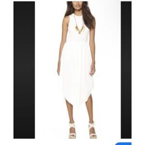 ULLA JOHNSON Smocked Gauze Cowrie Dress Size 6